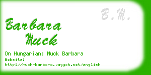 barbara muck business card